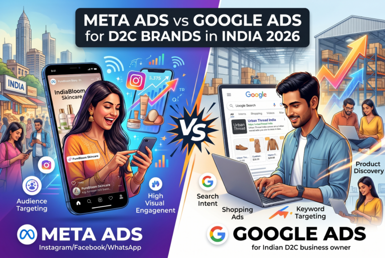 Meta Ads vs Google Ads for D2C Brands in India